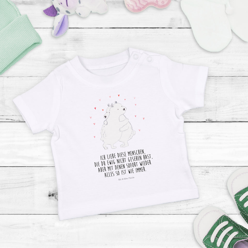 Organic Baby Shirt Eisbär Umarmen Baby T-Shirt, Jungen Baby T-Shirt, Mädchen Baby T-Shirt, Shirt, Tiermotive, Gute Laune, lustige Sprüche, Tiere