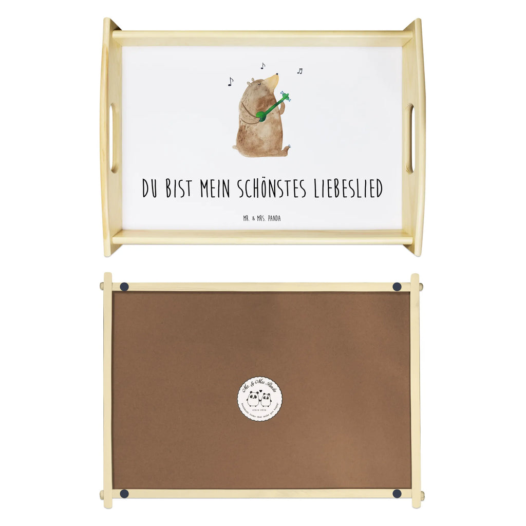 Serviertablett Bär Lied Küchentablett, Dekotablett, Serviertablett, Tablett, Frühstückstablett, Holztablett, Bär, Teddy, Teddybär, Partner, Lied, Herz, Valentine, Freundin, Liebe, Liebeslied, Geschenk, Bärchen, Frau, Bear, Song, Spruch, Valentinstag