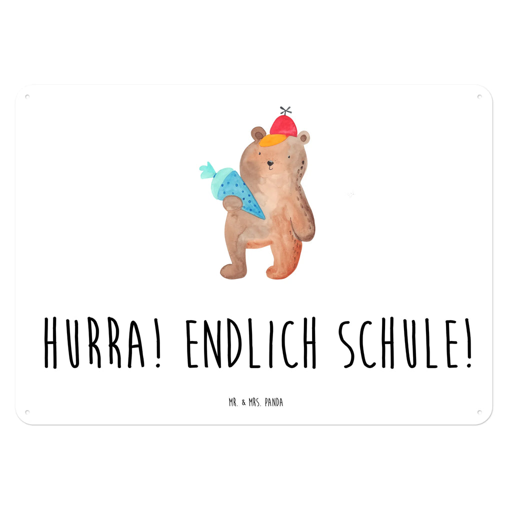 Blechschild Bär Schultüte Wandschild Metall, Blechschild Groß, Blechschild Für Frauen, Blechschild, Blechschild Für Männer, Blechschild Büro, Blechschild Zum Aufhängen, Türschild Metall, Blechschild Küche, Dekoschild Metall, Teddy, Bär, Teddybär, Grundschule, Bär Motiv, Schulanfang, Erster Schultag Geschenk, Einschulung Geschenk, Schule Geschenk, Schultüte, Schulbeginn