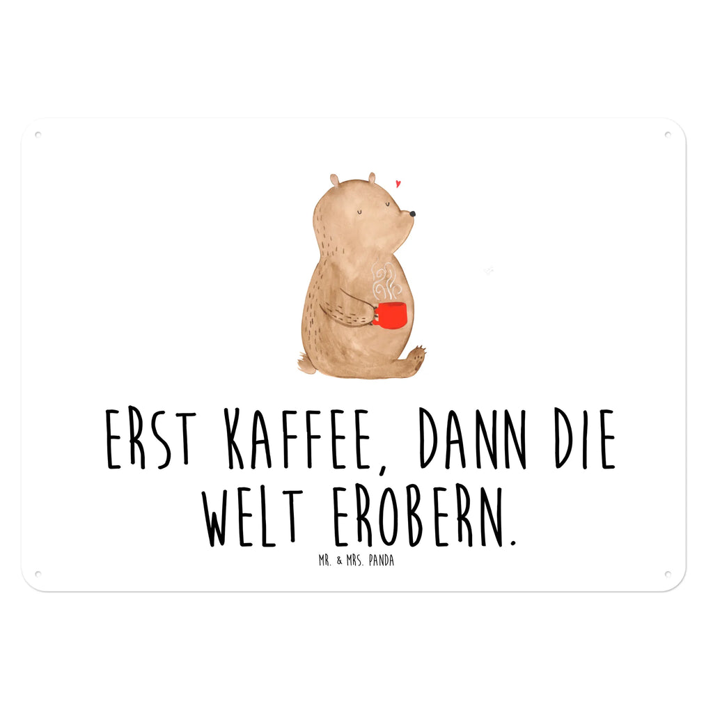 Tin sign bear Coffee Blechschild Küche, Blechschild Für Frauen, Blechschild Büro, Blechschild Für Männer, Dekoschild Metall, Wandschild Metall, Blechschild Zum Aufhängen, Blechschild Groß, Blechschild, Türschild Metall, Teddy, Bär, Teddybär, Coffee, Guten Morgen, Motivation, Kaffee, Welt Retten, Morgenroutine, Welt Erobern, Bären