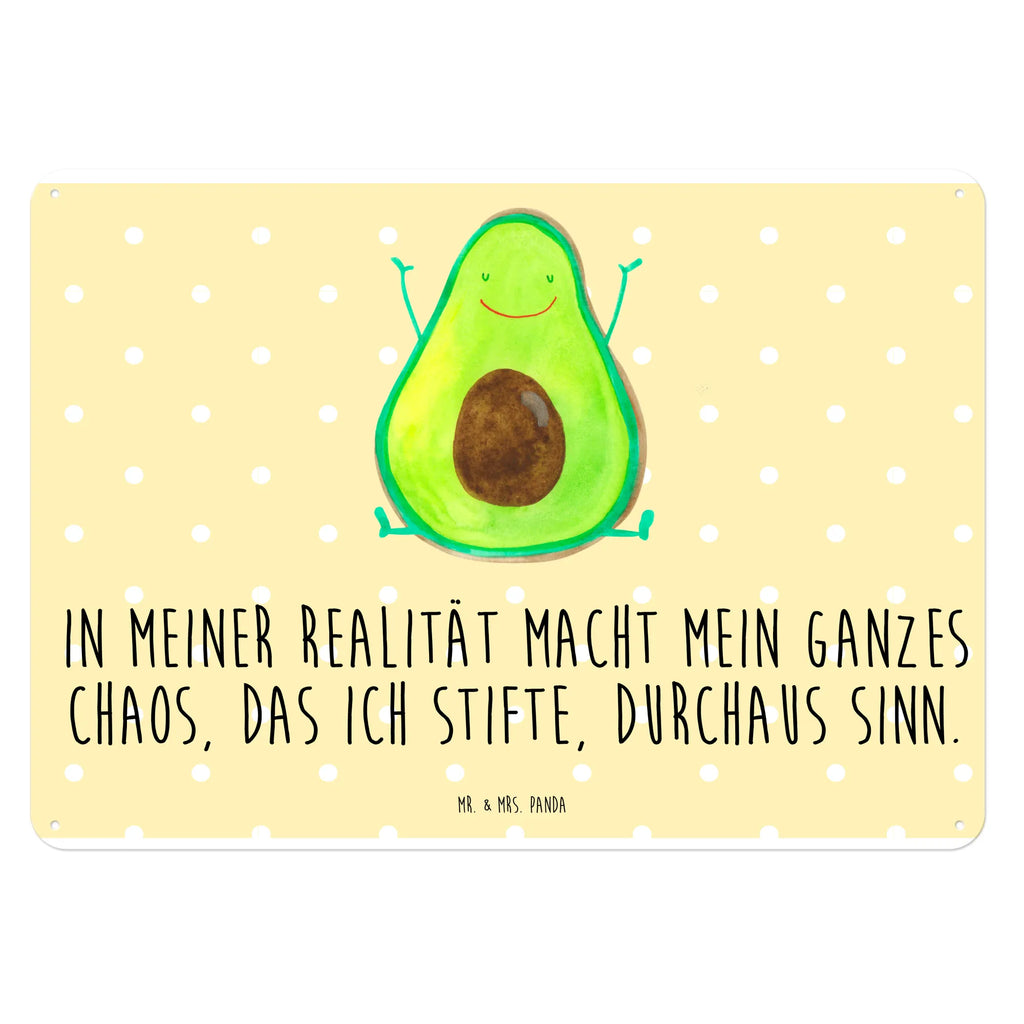 Blechschild Avocado Glücklich Blechschild Büro, Blechschild Groß, Türschild Metall, Blechschild, Blechschild Für Frauen, Wandschild Metall, Blechschild Für Männer, Dekoschild Metall, Blechschild Küche, Blechschild Zum Aufhängen, Vegan, Veggie, Avocado, Gesund, Chaos