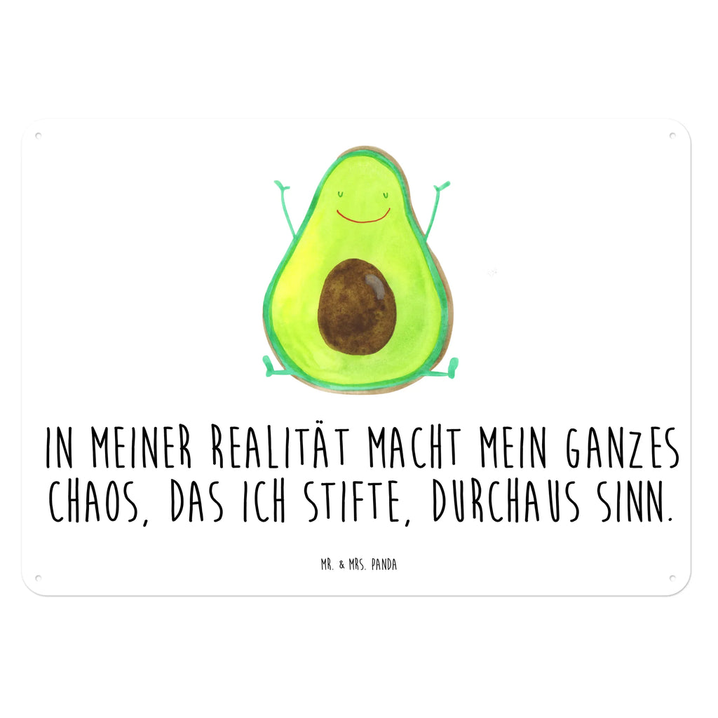 Blechschild Avocado Glücklich Blechschild Büro, Blechschild Groß, Türschild Metall, Blechschild, Blechschild Für Frauen, Wandschild Metall, Blechschild Für Männer, Dekoschild Metall, Blechschild Küche, Blechschild Zum Aufhängen, Vegan, Veggie, Avocado, Gesund, Chaos