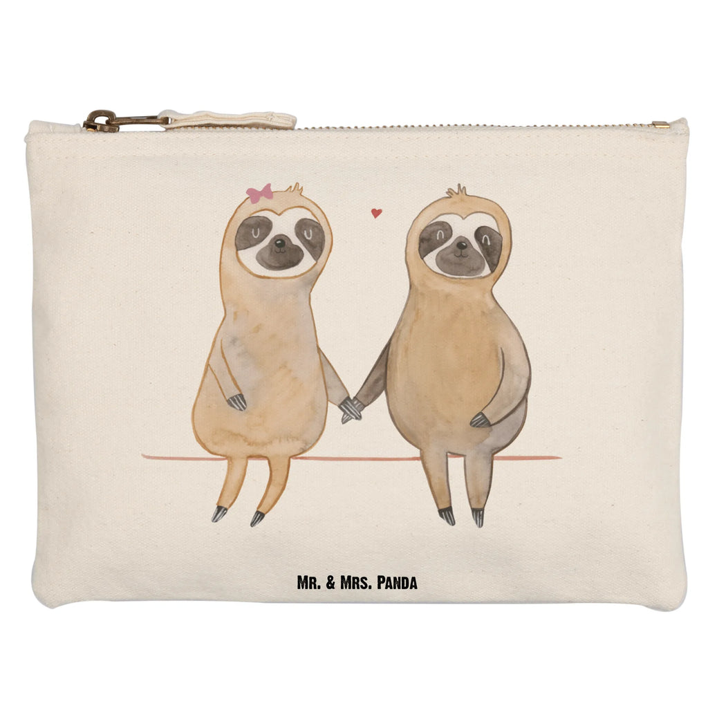Make-up bag sloth pair toiletry bag, beauty case, Schlampermäppchen, Kosmetiktasche, Kulturtasche, beauty tasche, Kulturbeutel, Schminkbeutel, aufbewahrungstasche, kosmetiktäschchen, utensilientasche, Federmappe, Mäppchen, Kosmetikbeutel, pinsel tasche, Schminktasche, Stiftemäppchen, Waschbeutel, aufbewahrungsbeutel, Etui, pencil case, Schminktäschchen, Waschtasche, Faultier, Faultier Geschenk, Faultier Deko, Faultierpärchen, Liebespaar, Faultiere, Relaxen, Verlobt, Beziehung, faul, Faultierliebe, Gemeinsam, Liebe, Pärchen, Verliebt, Langsamkeit, Lieblingstier