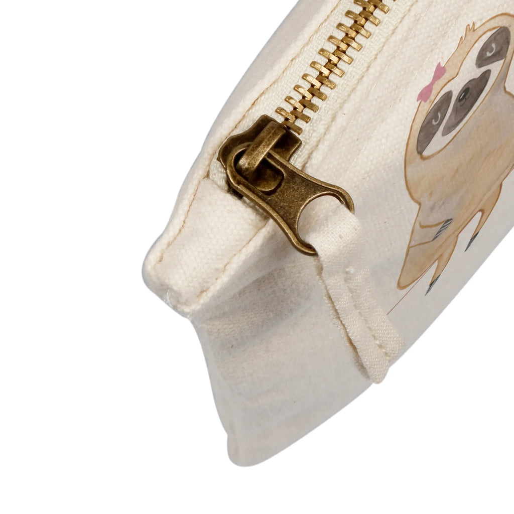 Make-up bag sloth pair toiletry bag, beauty case, Schlampermäppchen, Kosmetiktasche, Kulturtasche, beauty tasche, Kulturbeutel, Schminkbeutel, aufbewahrungstasche, kosmetiktäschchen, utensilientasche, Federmappe, Mäppchen, Kosmetikbeutel, pinsel tasche, Schminktasche, Stiftemäppchen, Waschbeutel, aufbewahrungsbeutel, Etui, pencil case, Schminktäschchen, Waschtasche, Faultier, Faultier Geschenk, Faultier Deko, Faultierpärchen, Liebespaar, Faultiere, Relaxen, Verlobt, Beziehung, faul, Faultierliebe, Gemeinsam, Liebe, Pärchen, Verliebt, Langsamkeit, Lieblingstier