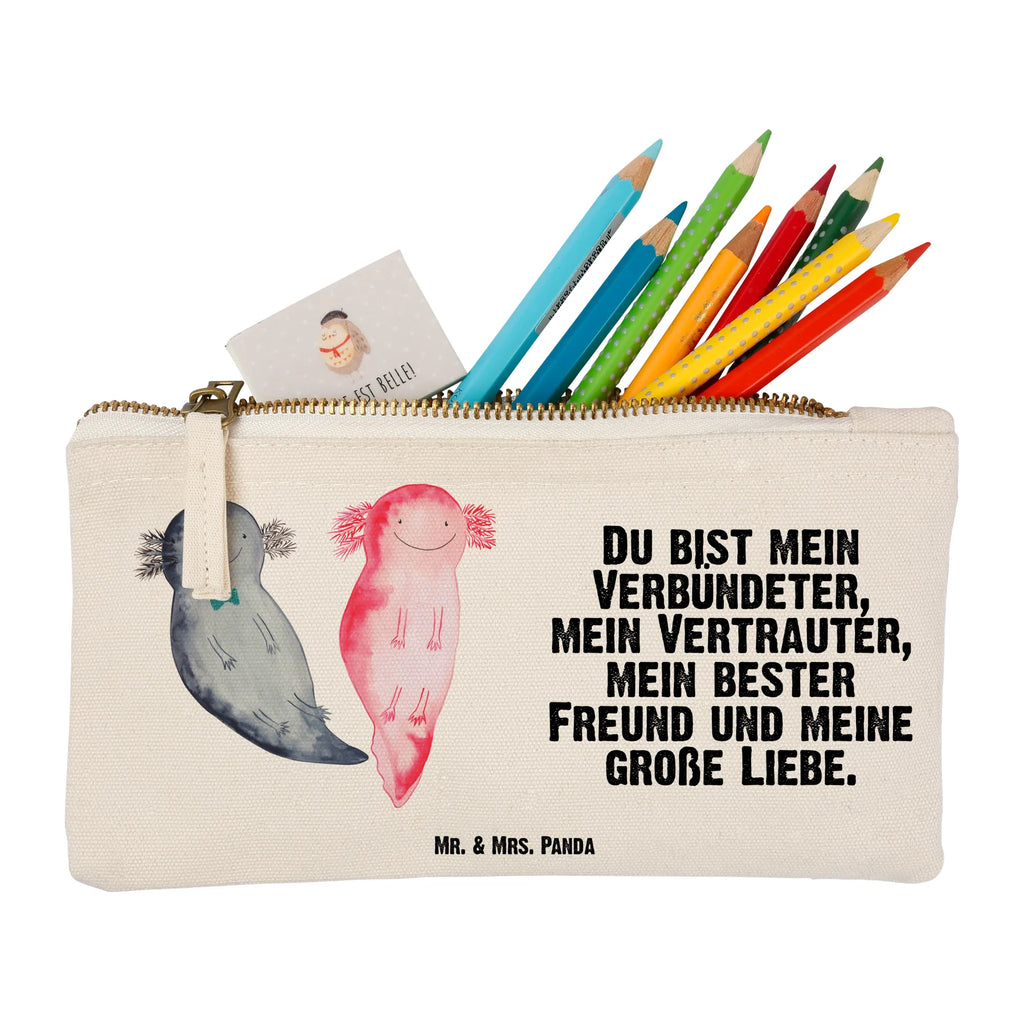 torebka na makijaż Axolotl Przyjaciółka Etui, kosmetiktäschchen, Stiftemäppchen, Kulturbeutel, Schminkbeutel, Schminktasche, Waschtasche, beauty tasche, Schminktäschchen, Kosmetikbeutel, beauty case, Mäppchen, Schlampermäppchen, pinsel tasche, aufbewahrungsbeutel, Waschbeutel, Kosmetiktasche, pencil case, Kulturtasche, Federmappe, utensilientasche, toiletry bag, aufbewahrungstasche, Molch, Axolotl, Liebesbeweis, Große Liebe, Lurch, Schwanzlurch, Ehemann, Valentinstag, Axolot, Lurche, Freund, Jahrestag, Liebe, Verlobter