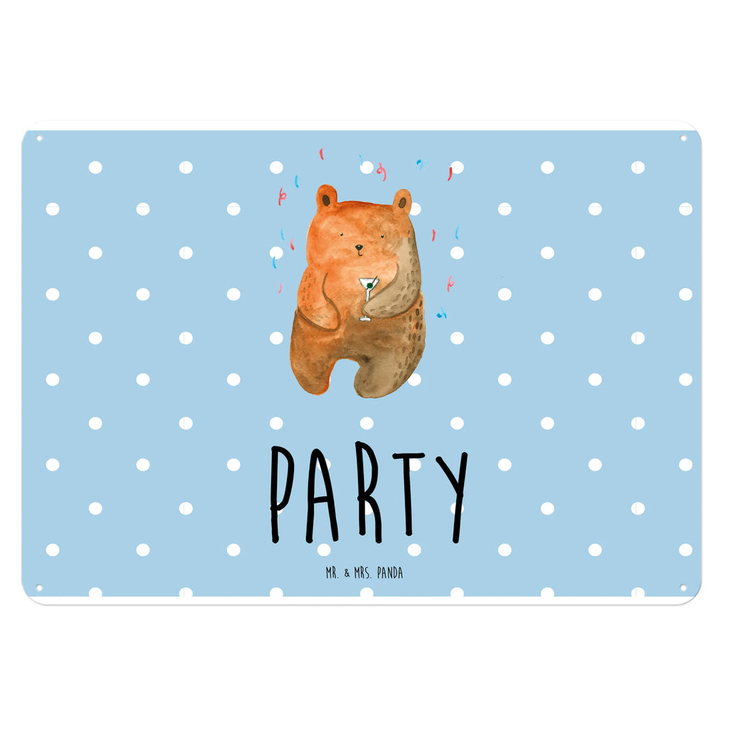 Blechschild Bär Party Dekoschild Metall, Blechschild Zum Aufhängen, Blechschild, Blechschild Küche, Blechschild Für Männer, Blechschild Für Frauen, Blechschild Groß, Blechschild Büro, Wandschild Metall, Türschild Metall, Teddy, Bär, Teddybär, Geburtstag, Mitbringsel, Lustig, Geschenk, Abfeiern, Feiern, Geburtstagsgeschenk, Party, Gute Laune