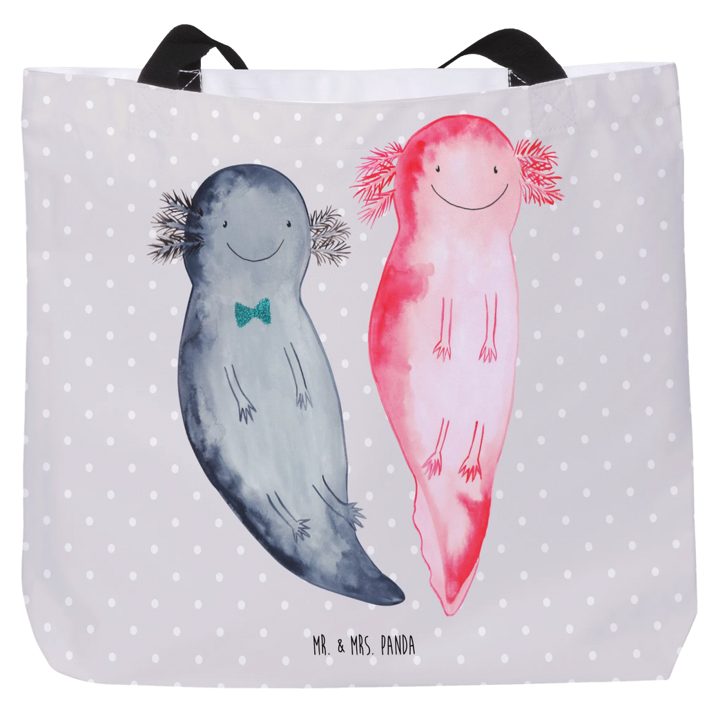 Shopper Axolotl Freundin Stofftasche, Einkaufsbeutel, Freizeittasche, Schulbeutel, Strandtasche, Shopper, XXL Tasche, Tragebeutel, Schultasche, Beutel, XL, Alltagstasche, Einkaufstasche, Schultertasche, Ausflug, Tüte, Molch, Axolotl, Verlobter, Axolot, Lurche, Valentinstag, Lurch, Schwanzlurch, Jahrestag, Liebesbeweis, Ehemann, Große Liebe, Liebe, Freund