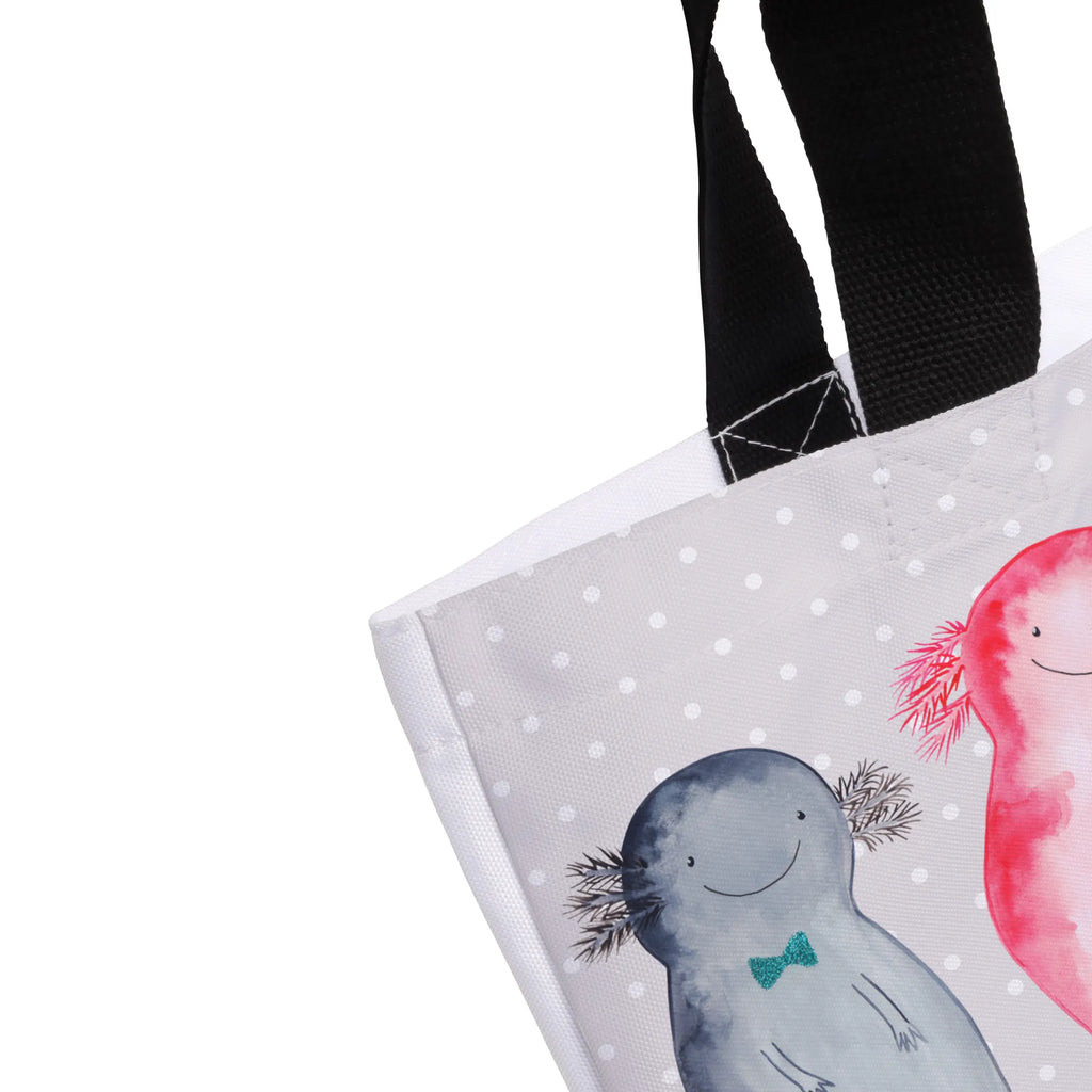Shopper Axolotl Freundin Stofftasche, Einkaufsbeutel, Freizeittasche, Schulbeutel, Strandtasche, Shopper, XXL Tasche, Tragebeutel, Schultasche, Beutel, XL, Alltagstasche, Einkaufstasche, Schultertasche, Ausflug, Tüte, Molch, Axolotl, Verlobter, Axolot, Lurche, Valentinstag, Lurch, Schwanzlurch, Jahrestag, Liebesbeweis, Ehemann, Große Liebe, Liebe, Freund
