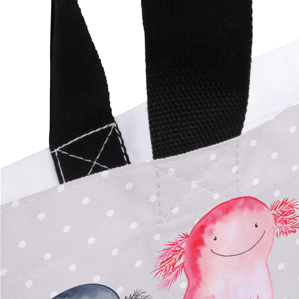 Shopper Axolotl Freundin Stofftasche, Einkaufsbeutel, Freizeittasche, Schulbeutel, Strandtasche, Shopper, XXL Tasche, Tragebeutel, Schultasche, Beutel, XL, Alltagstasche, Einkaufstasche, Schultertasche, Ausflug, Tüte, Molch, Axolotl, Verlobter, Axolot, Lurche, Valentinstag, Lurch, Schwanzlurch, Jahrestag, Liebesbeweis, Ehemann, Große Liebe, Liebe, Freund