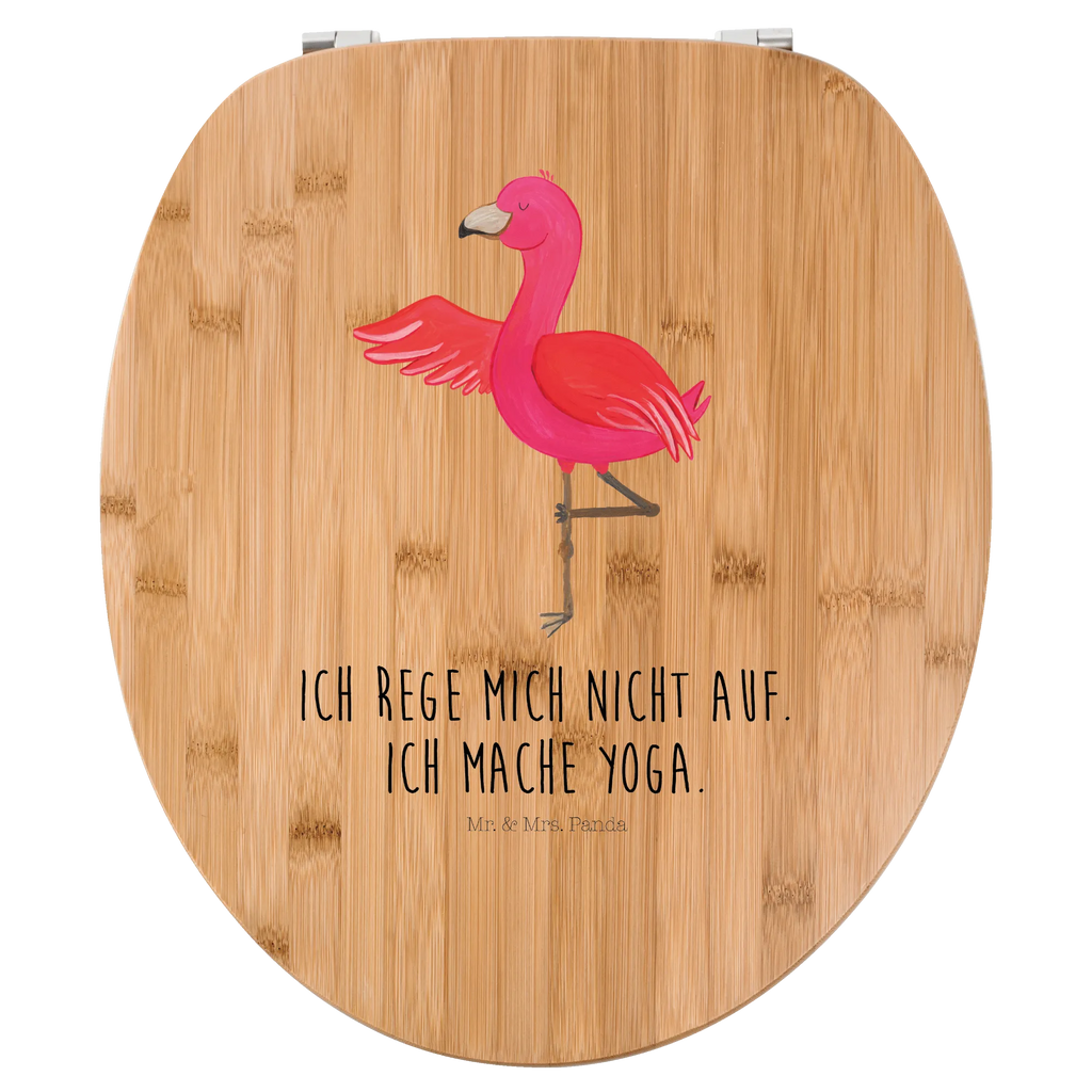 Motiv WC Sitz Flamingo Yoga Klobrille, Toilette, WC-Sitz, Klodeckel, Toilettendeckel, Flamingo, Ärger, Entspannung, Namaste, Vogel, Aufregen, Yoga-Übung, Yoga, Tiefenentspannung, Achtsamkeit