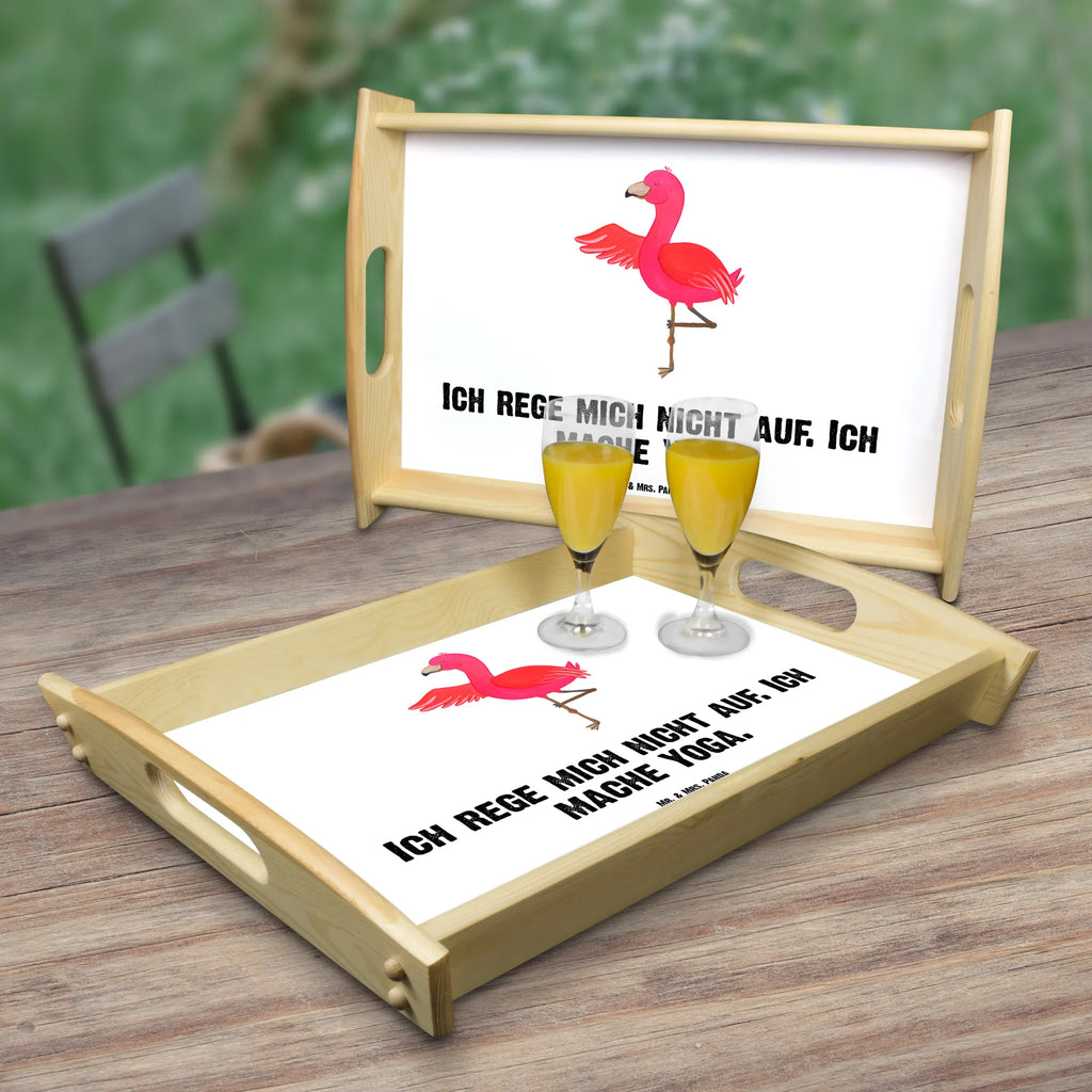 Serviertablett Flamingo Yoga Frühstückstablett, Tablett, Dekotablett, Serviertablett, Küchentablett, Holztablett, Flamingo, Aufregen, Tiefenentspannung, Ärger, Entspannung, Vogel, Namaste, Yoga, Yoga-Übung, Achtsamkeit