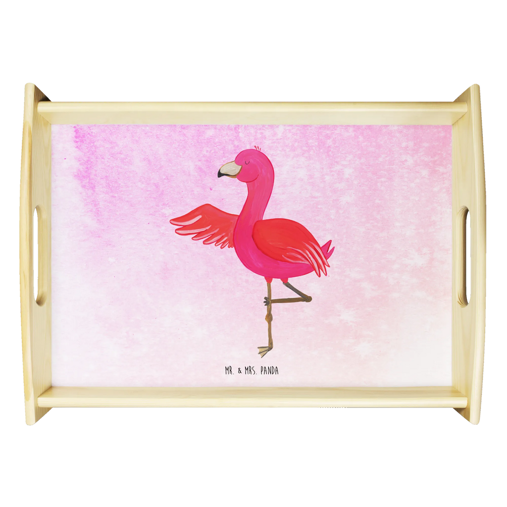 Serviertablett Flamingo Yoga Frühstückstablett, Tablett, Dekotablett, Serviertablett, Küchentablett, Holztablett, Flamingo, Aufregen, Tiefenentspannung, Ärger, Entspannung, Vogel, Namaste, Yoga, Yoga-Übung, Achtsamkeit