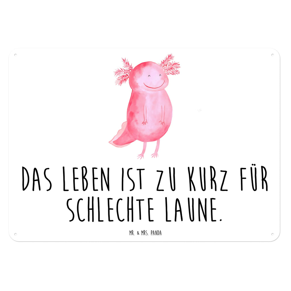 Tin sign axolotl Happy Wandschild Metall, Blechschild, Blechschild Büro, Blechschild Für Frauen, Türschild Metall, Dekoschild Metall, Blechschild Groß, Blechschild Zum Aufhängen, Blechschild Für Männer, Blechschild Küche, Molch, Axolotl, Axolot, Lurch, Lurche, Gute Laune, Motivation, Schwanzlurch