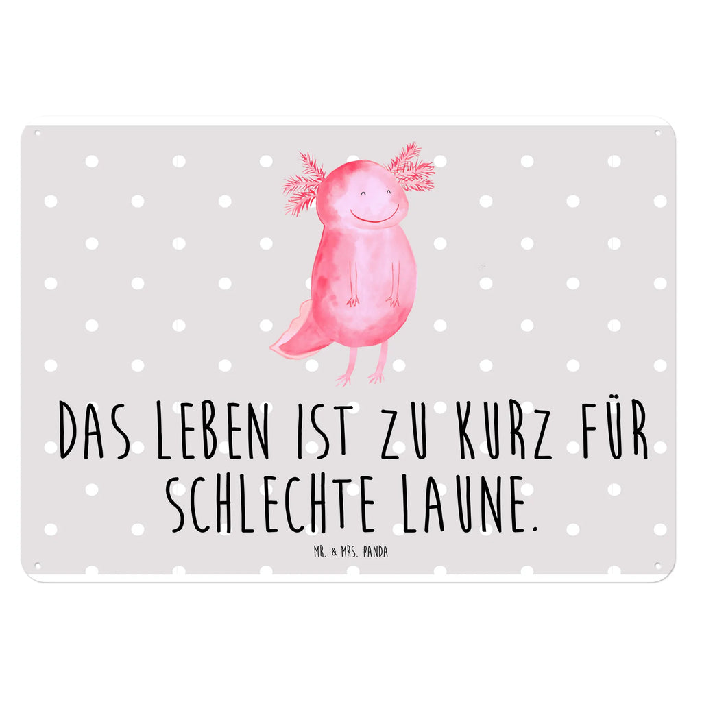Tin sign axolotl Happy Wandschild Metall, Blechschild, Blechschild Büro, Blechschild Für Frauen, Türschild Metall, Dekoschild Metall, Blechschild Groß, Blechschild Zum Aufhängen, Blechschild Für Männer, Blechschild Küche, Molch, Axolotl, Axolot, Lurch, Lurche, Gute Laune, Motivation, Schwanzlurch