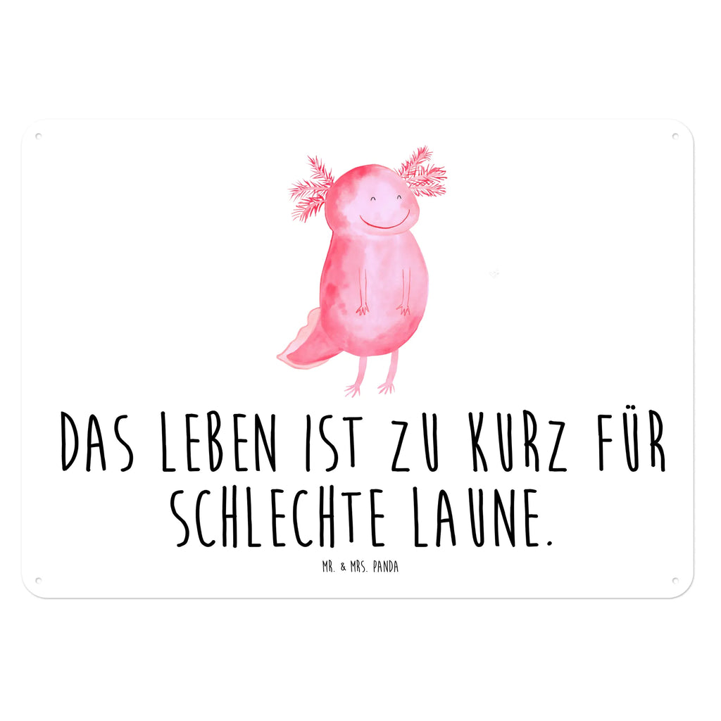Tin sign axolotl Happy Wandschild Metall, Blechschild, Blechschild Büro, Blechschild Für Frauen, Türschild Metall, Dekoschild Metall, Blechschild Groß, Blechschild Zum Aufhängen, Blechschild Für Männer, Blechschild Küche, Molch, Axolotl, Axolot, Lurch, Lurche, Gute Laune, Motivation, Schwanzlurch