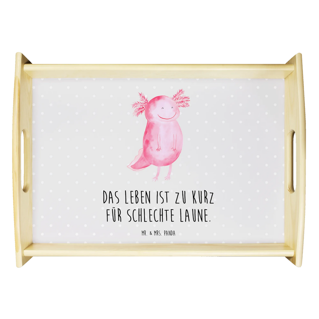 Serving tray axolotl Happy Holztablett, Serviertablett, Dekotablett, Küchentablett, Frühstückstablett, Tablett, Axolotl, Molch, Lurch, Motivation, gute Laune, Lurche, Schwanzlurch, Axolot