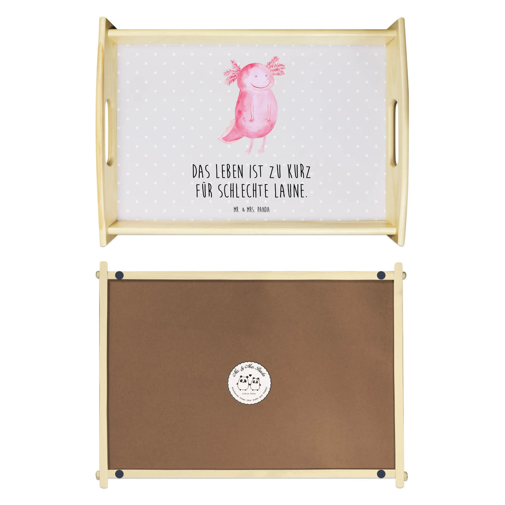 Serving tray axolotl Happy Holztablett, Serviertablett, Dekotablett, Küchentablett, Frühstückstablett, Tablett, Axolotl, Molch, Lurch, Motivation, gute Laune, Lurche, Schwanzlurch, Axolot