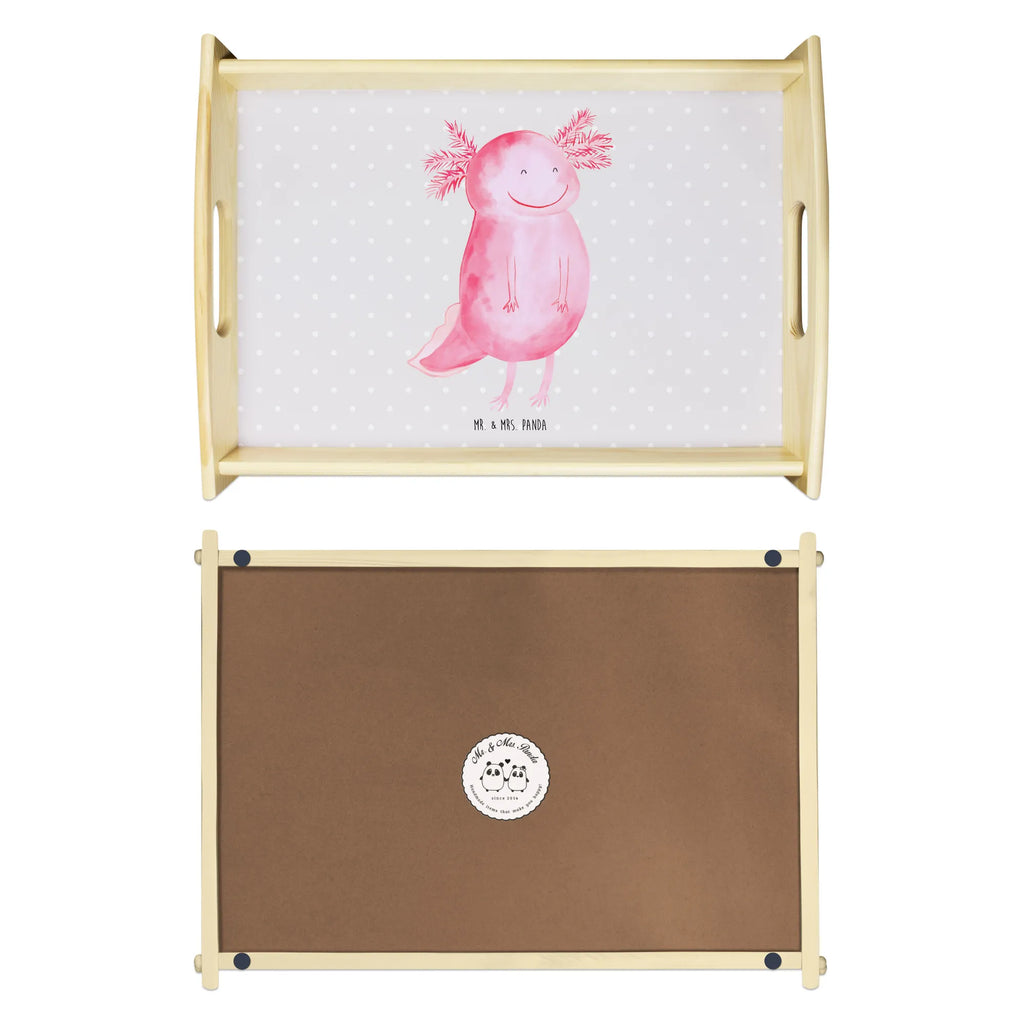 Serving tray axolotl Happy Holztablett, Serviertablett, Dekotablett, Küchentablett, Frühstückstablett, Tablett, Axolotl, Molch, Lurch, Motivation, gute Laune, Lurche, Schwanzlurch, Axolot
