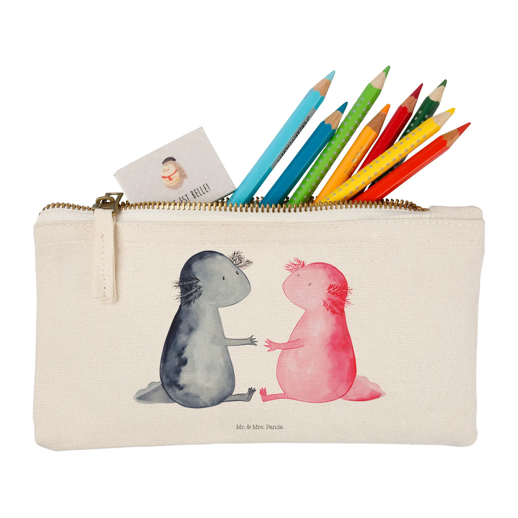 Make-up bag axolotl Love pinsel tasche, Waschbeutel, Waschtasche, Etui, Kulturtasche, pencil case, Kulturbeutel, Kosmetikbeutel, Schminktäschchen, Schminktasche, beauty case, aufbewahrungsbeutel, kosmetiktäschchen, Schminkbeutel, Kosmetiktasche, beauty tasche, Mäppchen, aufbewahrungstasche, Stiftemäppchen, Federmappe, utensilientasche, toiletry bag, Schlampermäppchen, Molch, Axolotl, Liebesbeweis, Liebe, Jahrestag, Lurch, Axolot, Große Liebe, Valentinstag, Lurche, Ehemann, Schwanzlurch, Verlobter, Freund