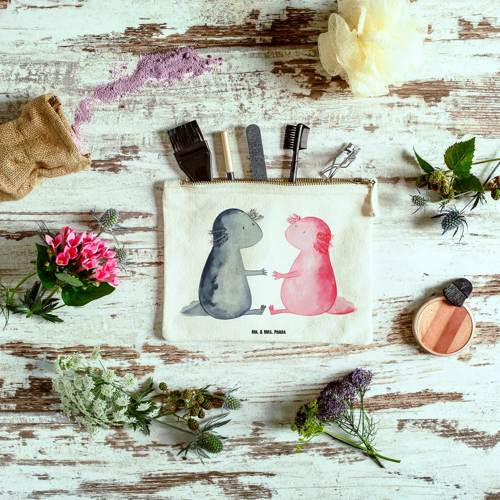 Make-up bag axolotl Love pinsel tasche, Waschbeutel, Waschtasche, Etui, Kulturtasche, pencil case, Kulturbeutel, Kosmetikbeutel, Schminktäschchen, Schminktasche, beauty case, aufbewahrungsbeutel, kosmetiktäschchen, Schminkbeutel, Kosmetiktasche, beauty tasche, Mäppchen, aufbewahrungstasche, Stiftemäppchen, Federmappe, utensilientasche, toiletry bag, Schlampermäppchen, Molch, Axolotl, Liebesbeweis, Liebe, Jahrestag, Lurch, Axolot, Große Liebe, Valentinstag, Lurche, Ehemann, Schwanzlurch, Verlobter, Freund