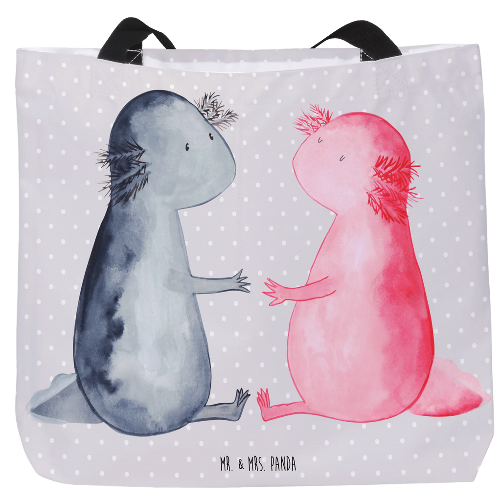 Shopper Axolotl Liebe Beutel, Stofftasche, XL, Einkaufsbeutel, Ausflug, Alltagstasche, Tüte, Freizeittasche, Tragebeutel, Schultertasche, XXL Tasche, Einkaufstasche, Shopper, Schultasche, Schulbeutel, Strandtasche, Molch, Axolotl, Ehemann, Liebesbeweis, Verlobter, Axolot, Freund, Schwanzlurch, Valentinstag, Liebe, Jahrestag, Große Liebe, Lurche, Lurch