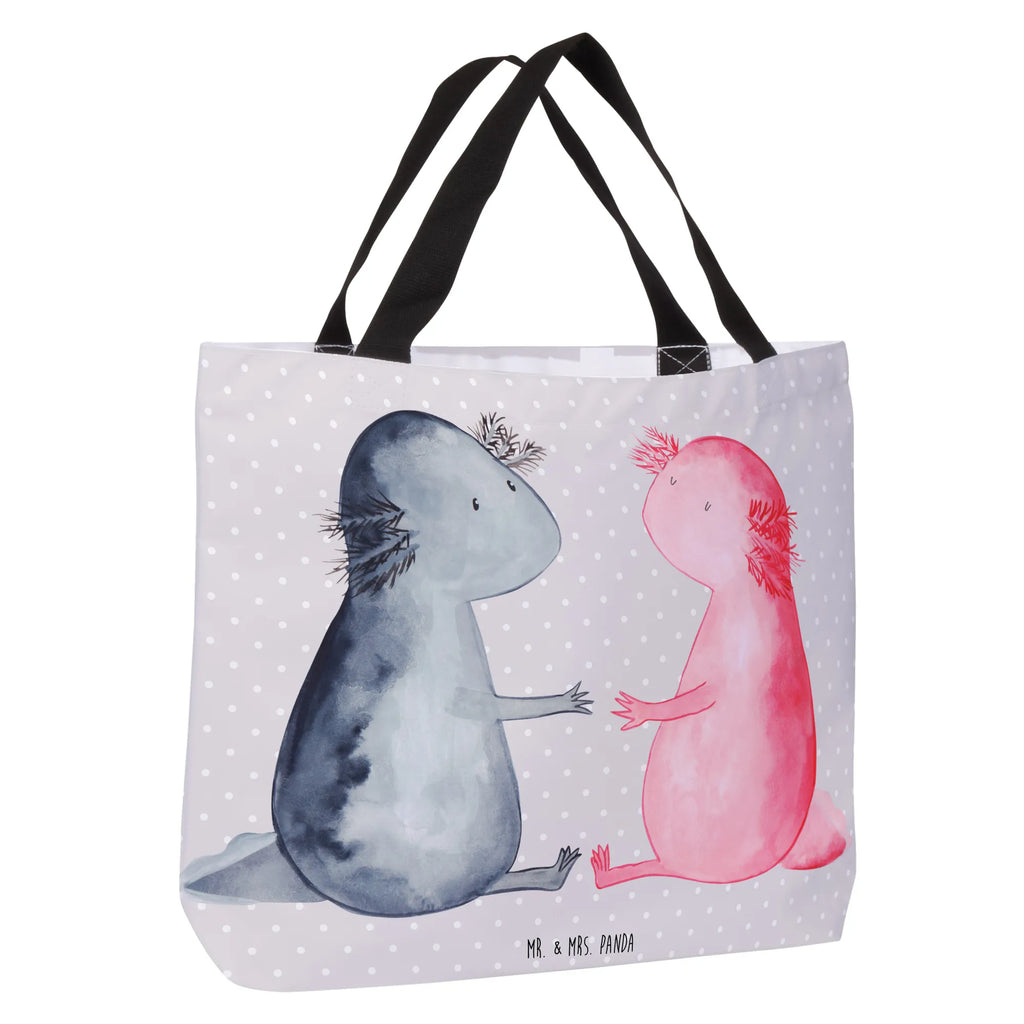 Shopper Axolotl Liebe Beutel, Stofftasche, XL, Einkaufsbeutel, Ausflug, Alltagstasche, Tüte, Freizeittasche, Tragebeutel, Schultertasche, XXL Tasche, Einkaufstasche, Shopper, Schultasche, Schulbeutel, Strandtasche, Molch, Axolotl, Ehemann, Liebesbeweis, Verlobter, Axolot, Freund, Schwanzlurch, Valentinstag, Liebe, Jahrestag, Große Liebe, Lurche, Lurch