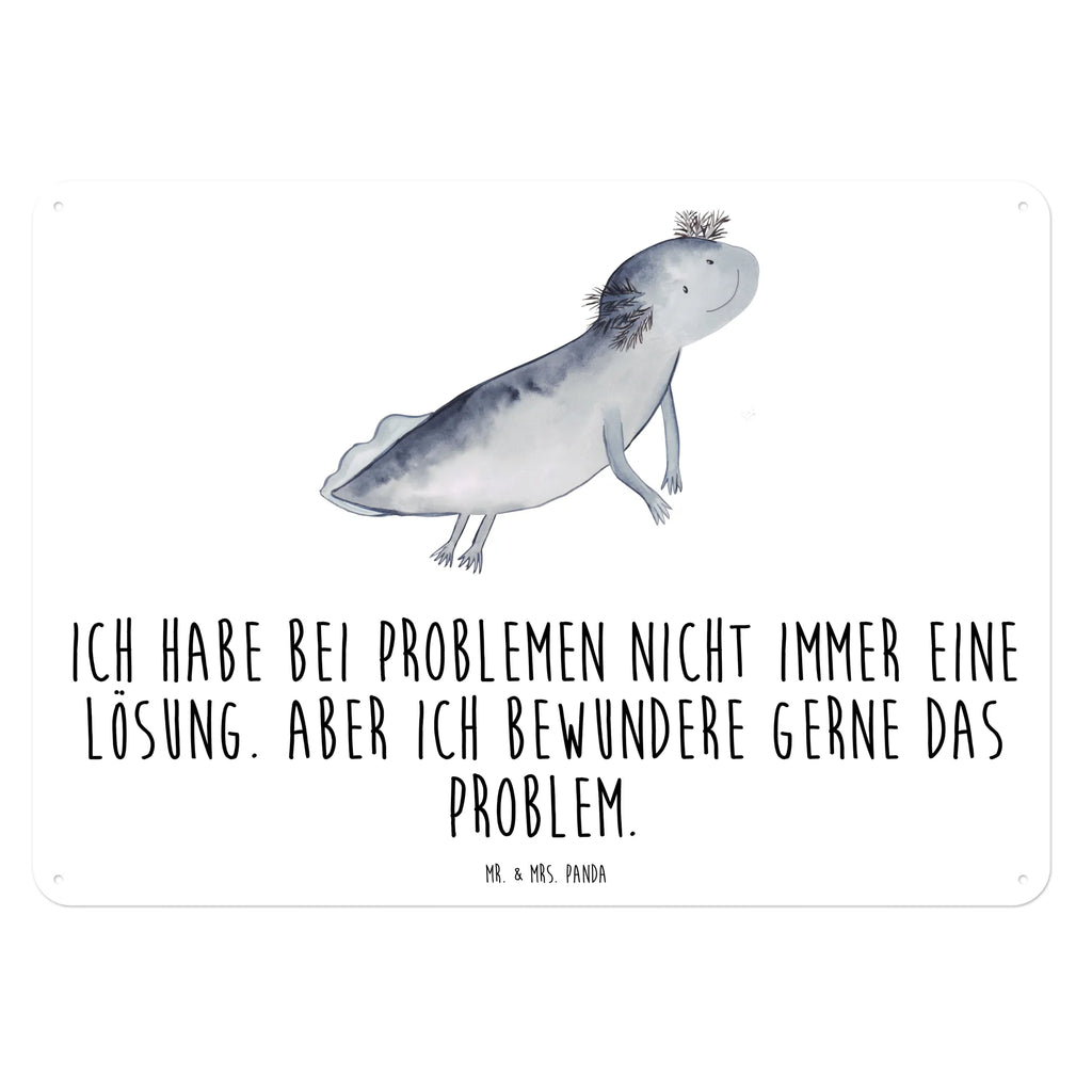 Blechschild Axolotl Schwimmen Blechschild Zum Aufhängen, Blechschild Küche, Blechschild, Wandschild Metall, Blechschild Groß, Blechschild Büro, Dekoschild Metall, Blechschild Für Männer, Blechschild Für Frauen, Türschild Metall, Molch, Axolotl, Motivation, Lurche, Problem, Axolot, Schwanzlurch, Probleme, Lurch, Lösungen