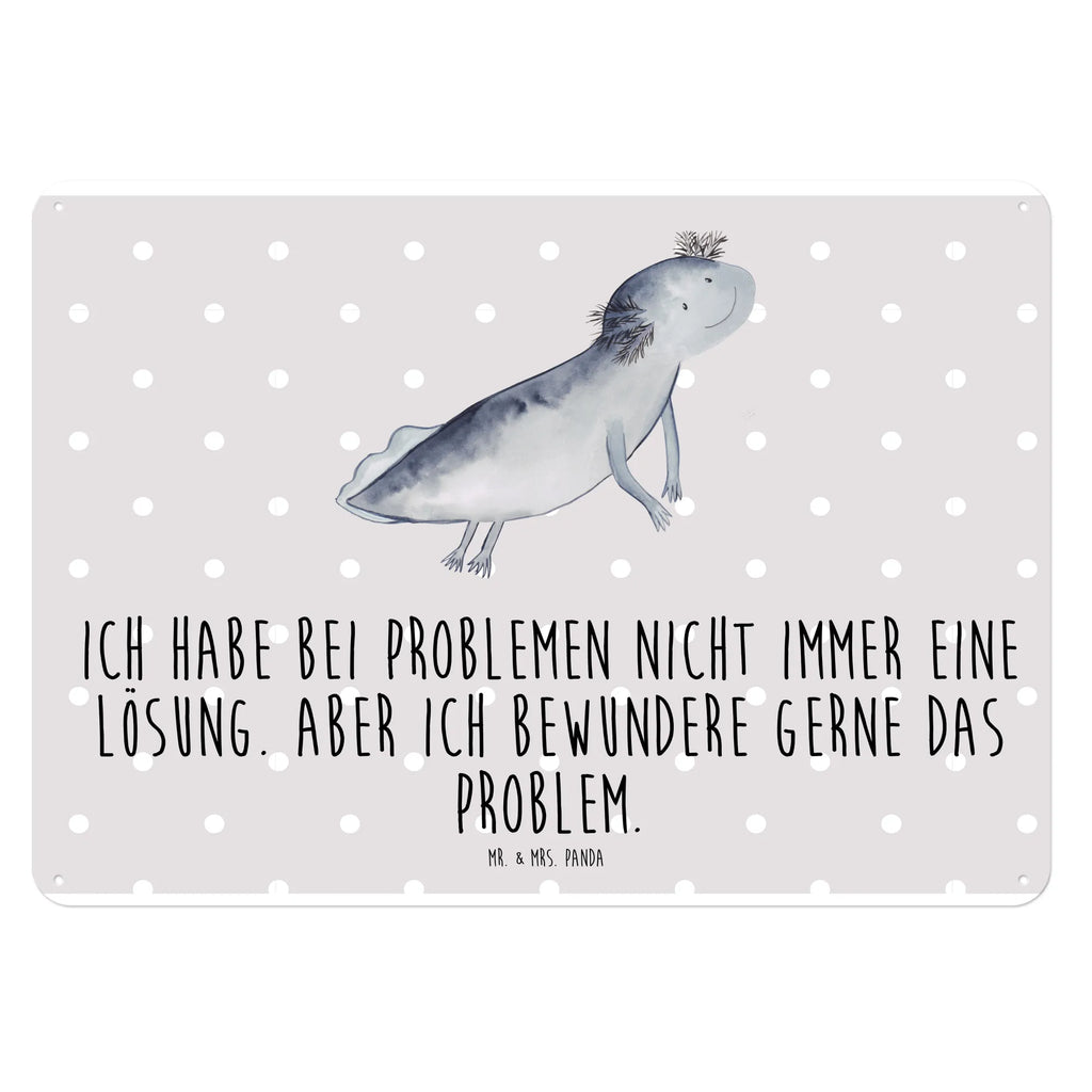 Blechschild Axolotl Schwimmen Blechschild Zum Aufhängen, Blechschild Küche, Blechschild, Wandschild Metall, Blechschild Groß, Blechschild Büro, Dekoschild Metall, Blechschild Für Männer, Blechschild Für Frauen, Türschild Metall, Molch, Axolotl, Motivation, Lurche, Problem, Axolot, Schwanzlurch, Probleme, Lurch, Lösungen