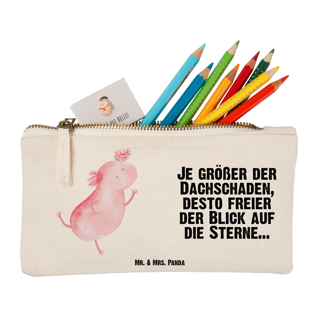 Schminktasche Axolotl Tanzen pencil case, Waschbeutel, Schminktasche, Schminkbeutel, Kosmetiktasche, aufbewahrungstasche, Federmappe, Etui, Mäppchen, kosmetiktäschchen, aufbewahrungsbeutel, Kulturbeutel, pinsel tasche, Kosmetikbeutel, beauty tasche, toiletry bag, Schminktäschchen, utensilientasche, Waschtasche, Stiftemäppchen, beauty case, Kulturtasche, Schlampermäppchen, Molch, Axolotl, Freundin, Verrückt, Lurche, Lurch, Axolot, Schwanzlurch, Beste Freundin, Dachschaden, Sterne