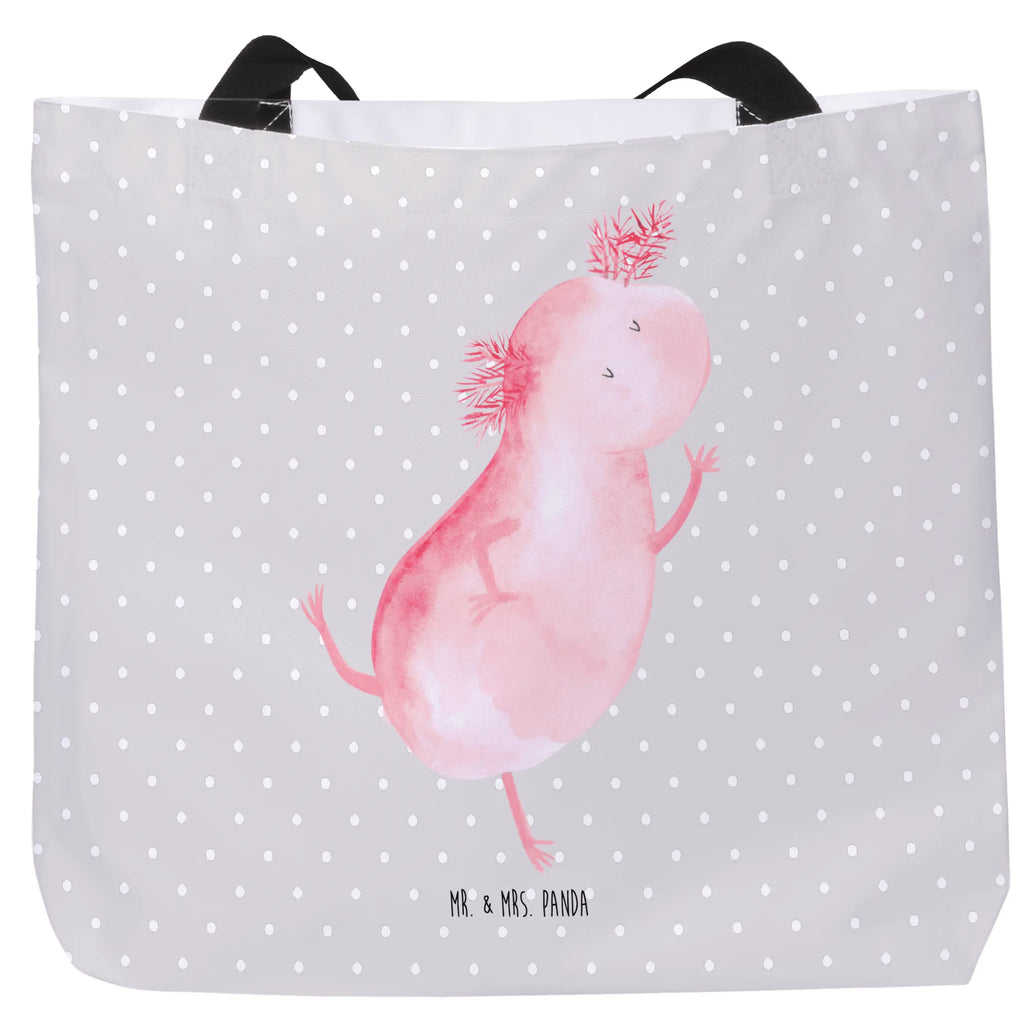 Shopper axolotl Dance Freizeittasche, Beutel, Schulbeutel, Tragebeutel, Einkaufstasche, Strandtasche, Einkaufsbeutel, Tasche, Alltagstasche, Schultasche, Shopper, Axolotl, Molch, Lurch, beste Freundin, Axolot, Freundin, verrückt, Schwanzlurch, Lurche, Sterne, Dachschaden