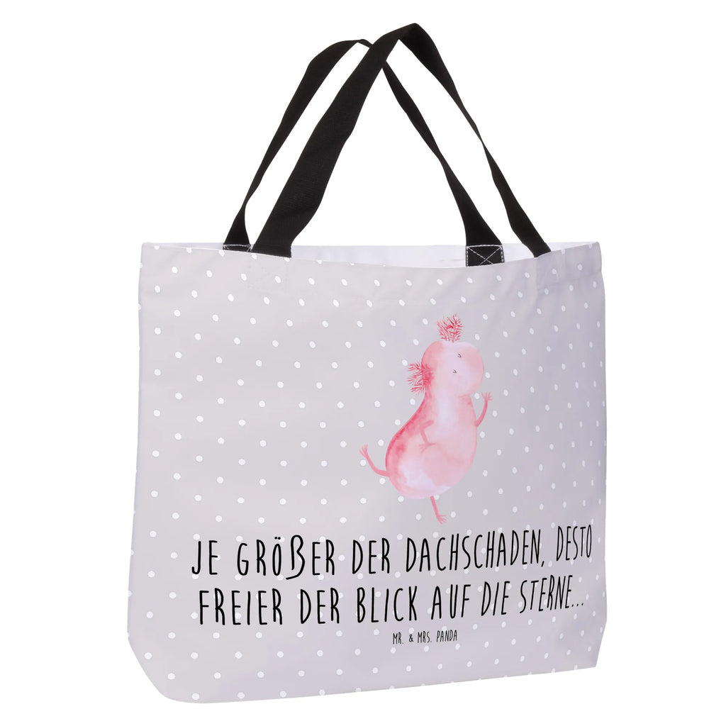 Shopper axolotl Dance Freizeittasche, Beutel, Schulbeutel, Tragebeutel, Einkaufstasche, Strandtasche, Einkaufsbeutel, Tasche, Alltagstasche, Schultasche, Shopper, Axolotl, Molch, Lurch, beste Freundin, Axolot, Freundin, verrückt, Schwanzlurch, Lurche, Sterne, Dachschaden