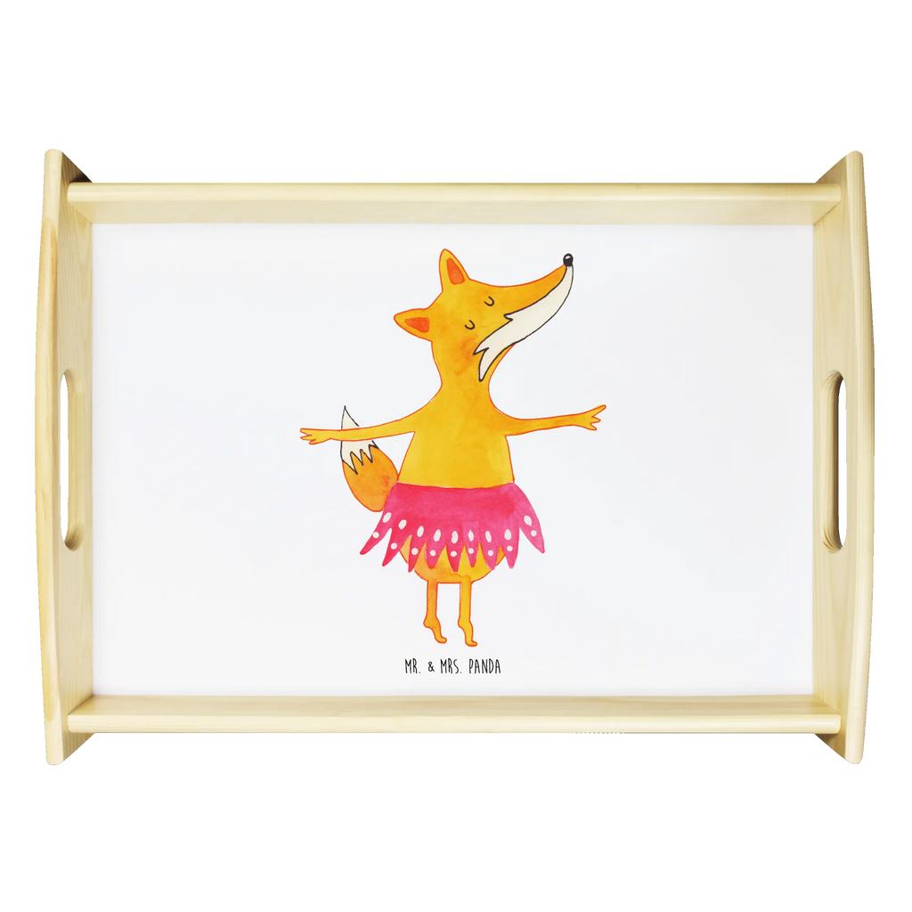 Serviertablett Fuchs Ballerina Serviertablett, Küchentablett, Holztablett, Frühstückstablett, Dekotablett, Tablett, Fuchs, Einladung, Füchsin, Tänzerin, Tanzen, Fuchs Spruch, Ballerina, Ballett, Geburtstag, Party, Füchse