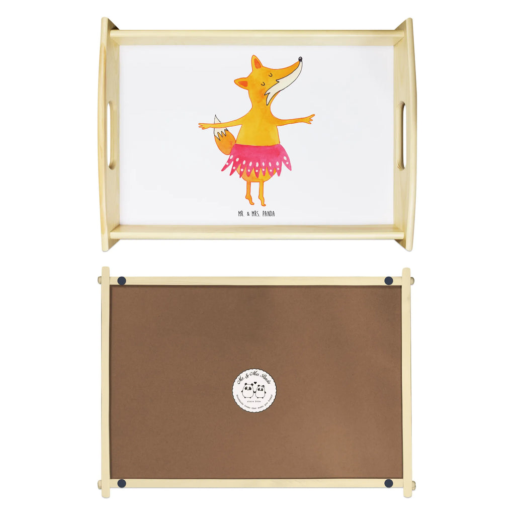 Serviertablett Fuchs Ballerina Serviertablett, Küchentablett, Holztablett, Frühstückstablett, Dekotablett, Tablett, Fuchs, Einladung, Füchsin, Tänzerin, Tanzen, Fuchs Spruch, Ballerina, Ballett, Geburtstag, Party, Füchse