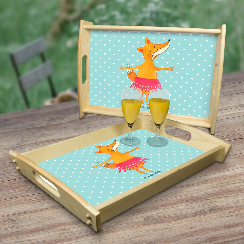 Serviertablett Fuchs Ballerina Serviertablett, Küchentablett, Holztablett, Frühstückstablett, Dekotablett, Tablett, Fuchs, Einladung, Füchsin, Tänzerin, Tanzen, Fuchs Spruch, Ballerina, Ballett, Geburtstag, Party, Füchse