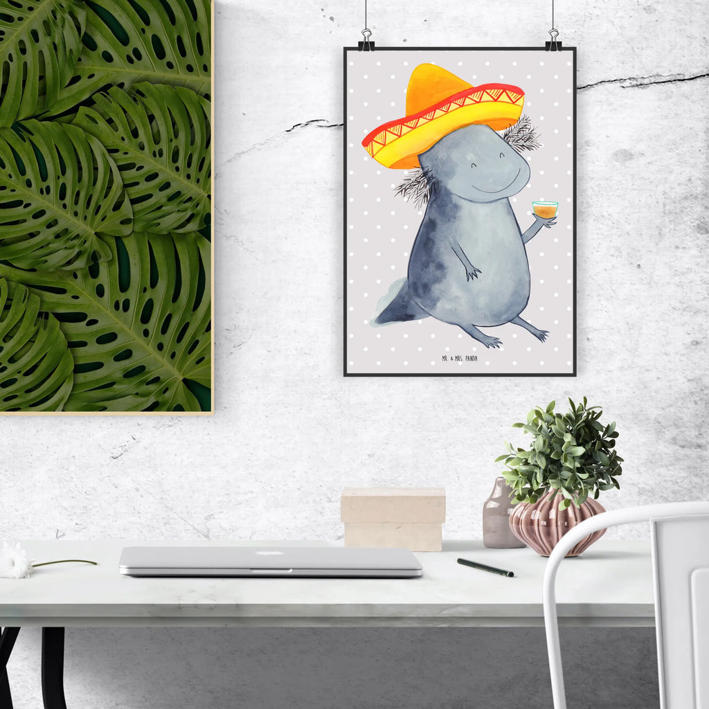 Poster axolotl tequila Mr. & Mrs. Panda Poster, Wandbild, Poster, Wanddekoration, kunst für die wand, Kunstdruck, grafikposter, Designposter, drucke, Wanddeko Bild, Deko Bild, kunstdruck poster, Bild für Wand, Posterdruck, kunstposter, Wandschmuck, Bild, Plakat, wandkunst, Wandposter, wanddeko, wanddruck, Molch, Axolotl, Feuersalamander, Motivation, Spruch, Mexiko, Lurch, Schwanzlurch, Lurche, Zitrone, Feuerdrache, Tequila, Mexico, Axolot, Sombrero