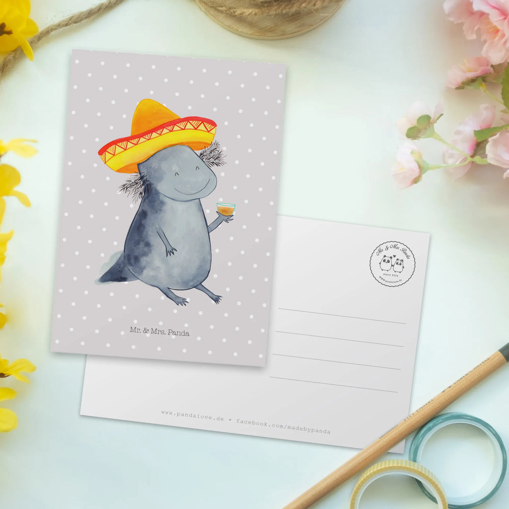 Postkarte Axolotl Tequila Ansichtskarten, Karte, Geburtstagskarte, Grußkarte, Einladungskarte, Einladung Geburtstag, Dankeskarte, Geschenkkarte, Einladungskarten Geburtstag, Einladung, Postkarte, Ansichtskarte, Axolotl, Molch, Lurche, Mexico, Spruch, Sombrero, Schwanzlurch, Axolot, Lurch, Mexiko, Feuerdrache, Zitrone, Tequila, Motivation, Feuersalamander