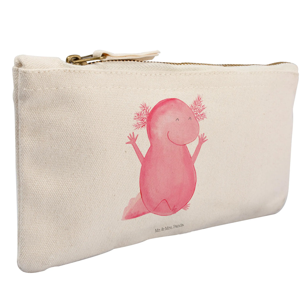 Schminktasche Axolotl Hurra Kulturtasche, Waschbeutel, Schlampermäppchen, Kosmetiktasche, pencil case, Schminktasche, utensilientasche, Federmappe, toiletry bag, beauty case, Kosmetikbeutel, Schminkbeutel, kosmetiktäschchen, aufbewahrungstasche, pinsel tasche, Etui, Kulturbeutel, Schminktäschchen, Waschtasche, Mäppchen, Stiftemäppchen, aufbewahrungsbeutel, beauty tasche, Molch, Axolotl, Motivation, Zufriedenheit, Axolot, Lurche, Lurch, Freude, Schwanzlurch, Spaß, Fröhlich