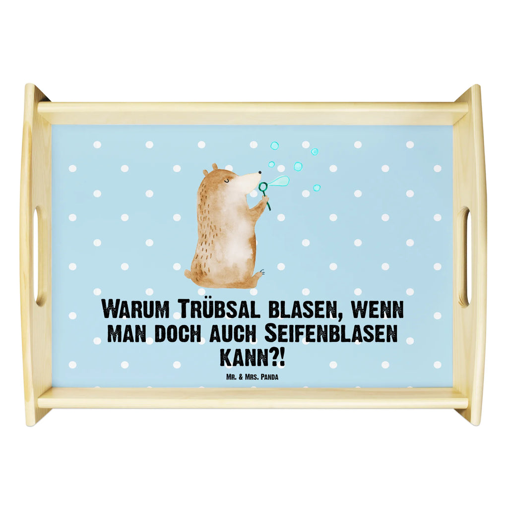Serviertablett Bär Seifenblasen Tablett, Holztablett, Dekotablett, Küchentablett, Frühstückstablett, Serviertablett, Bär, Teddy, Teddybär, Seifenblasen Bär Lustig Sein Glücklich Traurig Happy