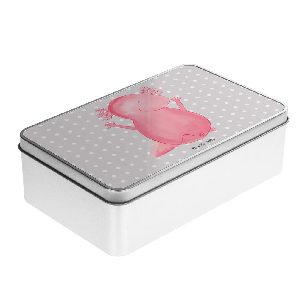 Metal tin axolotl Hooray lunch box, metal box, aluminium tin, storage tin, storage box, container, tins, Tin can, lock-up box, cookie tin, tin box, Axolotl, Axelotl, marine animals, Mexican walking fish, salamander, joy, satisfaction, motivation, tail, amphibian, cheerful, axolotl, fun, axolot