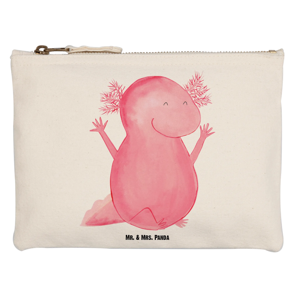 Schminktasche Axolotl Hurra Kulturtasche, Waschbeutel, Schlampermäppchen, Kosmetiktasche, pencil case, Schminktasche, utensilientasche, Federmappe, toiletry bag, beauty case, Kosmetikbeutel, Schminkbeutel, kosmetiktäschchen, aufbewahrungstasche, pinsel tasche, Etui, Kulturbeutel, Schminktäschchen, Waschtasche, Mäppchen, Stiftemäppchen, aufbewahrungsbeutel, beauty tasche, Molch, Axolotl, Motivation, Zufriedenheit, Axolot, Lurche, Lurch, Freude, Schwanzlurch, Spaß, Fröhlich