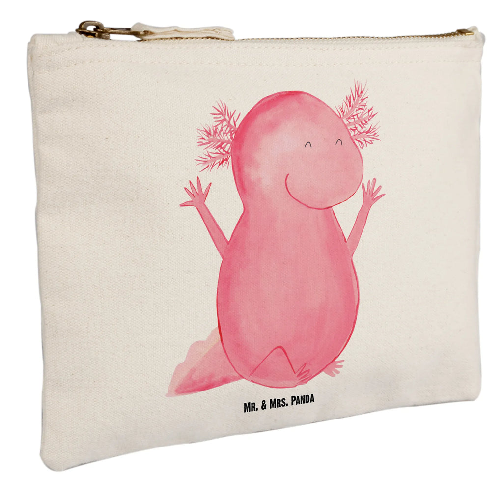 Schminktasche Axolotl Hurra Kulturtasche, Waschbeutel, Schlampermäppchen, Kosmetiktasche, pencil case, Schminktasche, utensilientasche, Federmappe, toiletry bag, beauty case, Kosmetikbeutel, Schminkbeutel, kosmetiktäschchen, aufbewahrungstasche, pinsel tasche, Etui, Kulturbeutel, Schminktäschchen, Waschtasche, Mäppchen, Stiftemäppchen, aufbewahrungsbeutel, beauty tasche, Molch, Axolotl, Motivation, Zufriedenheit, Axolot, Lurche, Lurch, Freude, Schwanzlurch, Spaß, Fröhlich