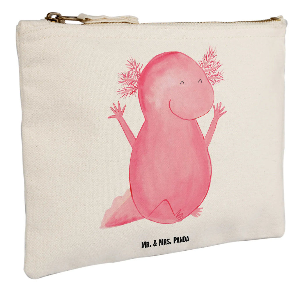 Schminktasche Axolotl Hurra Kulturtasche, Waschbeutel, Schlampermäppchen, Kosmetiktasche, pencil case, Schminktasche, utensilientasche, Federmappe, toiletry bag, beauty case, Kosmetikbeutel, Schminkbeutel, kosmetiktäschchen, aufbewahrungstasche, pinsel tasche, Etui, Kulturbeutel, Schminktäschchen, Waschtasche, Mäppchen, Stiftemäppchen, aufbewahrungsbeutel, beauty tasche, Molch, Axolotl, Motivation, Zufriedenheit, Axolot, Lurche, Lurch, Freude, Schwanzlurch, Spaß, Fröhlich