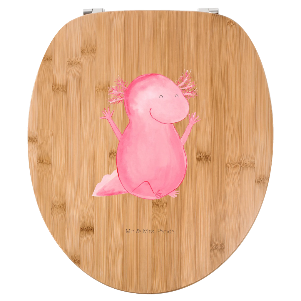 Motiv WC Sitz Axolotl Hurra WC-Sitz, Toilette, Klobrille, Klodeckel, Toilettendeckel, Axolotl, Molch, fröhlich, Axolot, Motivation, Zufriedenheit, Spaß, Freude, Schwanzlurch, Lurch, Lurche