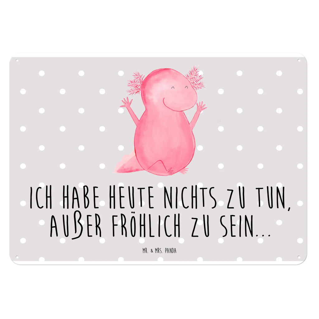 Blechschild Axolotl Hurra Blechschild Zum Aufhängen, Blechschild, Wandschild Metall, Türschild Metall, Dekoschild Metall, Blechschild Küche, Blechschild Büro, Blechschild Für Frauen, Blechschild Für Männer, Blechschild Groß, Molch, Axolotl, Motivation, Lurche, Fröhlich, Zufriedenheit, Lurch, Axolot, Freude, Spaß, Schwanzlurch