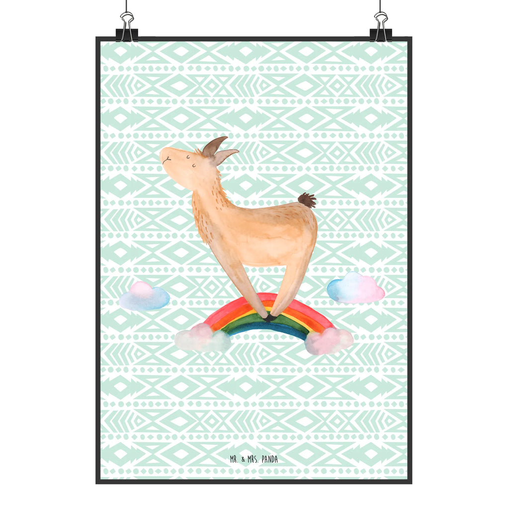 Poster Lama Regenbogen Posterdruck, Bild für Wand, Plakat, wanddeko, Poster, grafikposter, Deko Bild, Wanddeko Bild, Wandschmuck, Wanddekoration, wanddruck, kunstdruck poster, wandkunst, drucke, Wandbild, Kunstdruck, Designposter, kunst für die wand, Mr. & Mrs. Panda Poster, Bild, Wandposter, kunstposter, Alpaka, Lama, Schule, Außenseiter, Freiheit, Wolkenland, Hobby, Haters Gonna Hate, Lamas, Abi, Haters, Regenbogen, Selbstständig