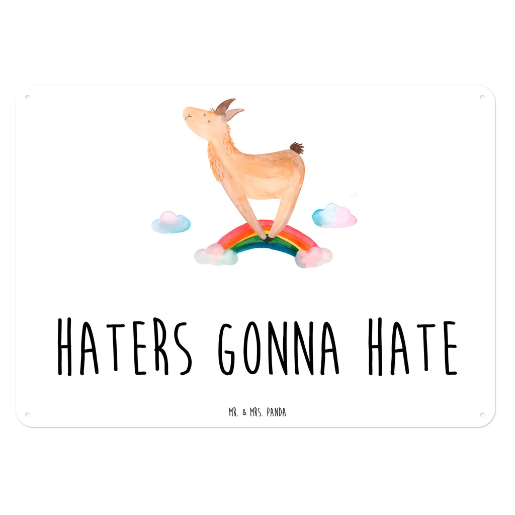 Blechschild Lama Regenbogen Blechschild Für Frauen, Türschild Metall, Blechschild Für Männer, Dekoschild Metall, Blechschild Zum Aufhängen, Blechschild Büro, Blechschild, Blechschild Groß, Wandschild Metall, Blechschild Küche, Alpaka, Lama, Lamas, Wolkenland, Außenseiter, Haters, Abi, Hobby, Regenbogen, Selbstständig, Schule, Haters Gonna Hate, Freiheit