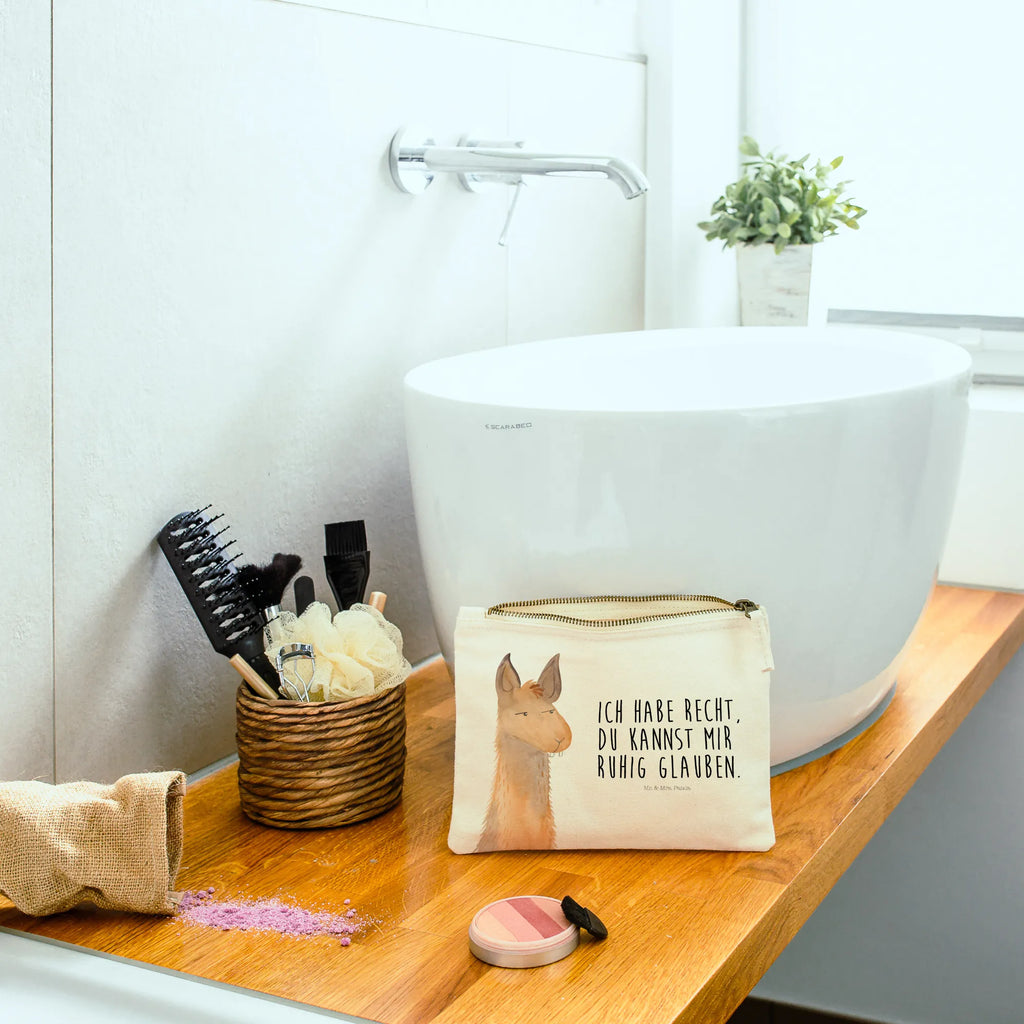 Make-up bag llama head Annoyed Llama, llama, alpaca, trendy animal, being annoyed, boss, lama, girlfriend, being right, partner, apprentice, office, office life, best friend, lamas