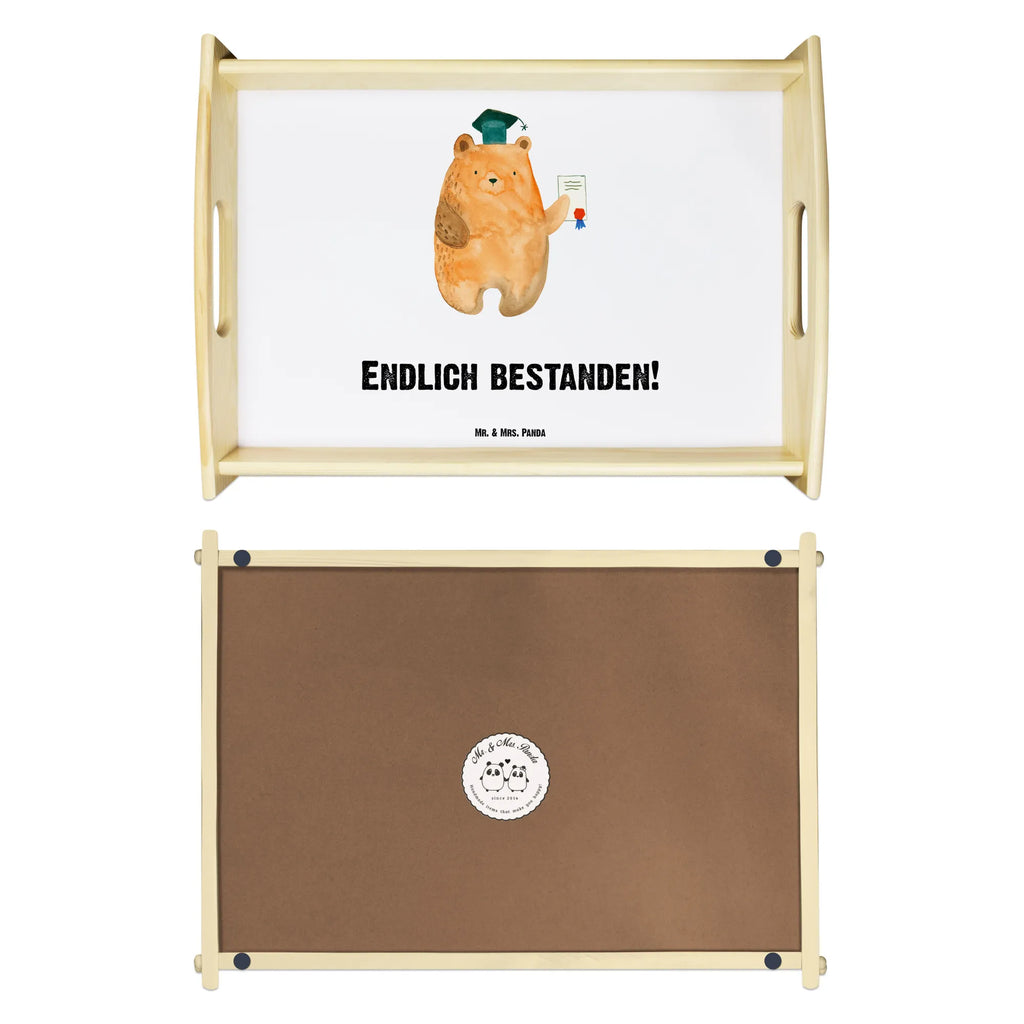 Serviertablett Prüfungsbär Tablett, Frühstückstablett, Dekotablett, Serviertablett, Holztablett, Küchentablett, Bär, Teddy, Teddybär, Prüfungen, Abschlusszeugnis, Zeugnis, Abitur, Prüfung bestanden, Abschluss
