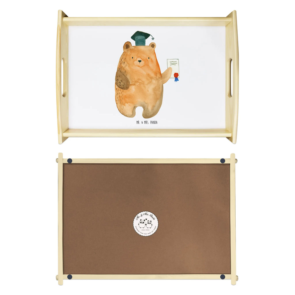 Serviertablett Prüfungsbär Tablett, Frühstückstablett, Dekotablett, Serviertablett, Holztablett, Küchentablett, Bär, Teddy, Teddybär, Prüfungen, Abschlusszeugnis, Zeugnis, Abitur, Prüfung bestanden, Abschluss