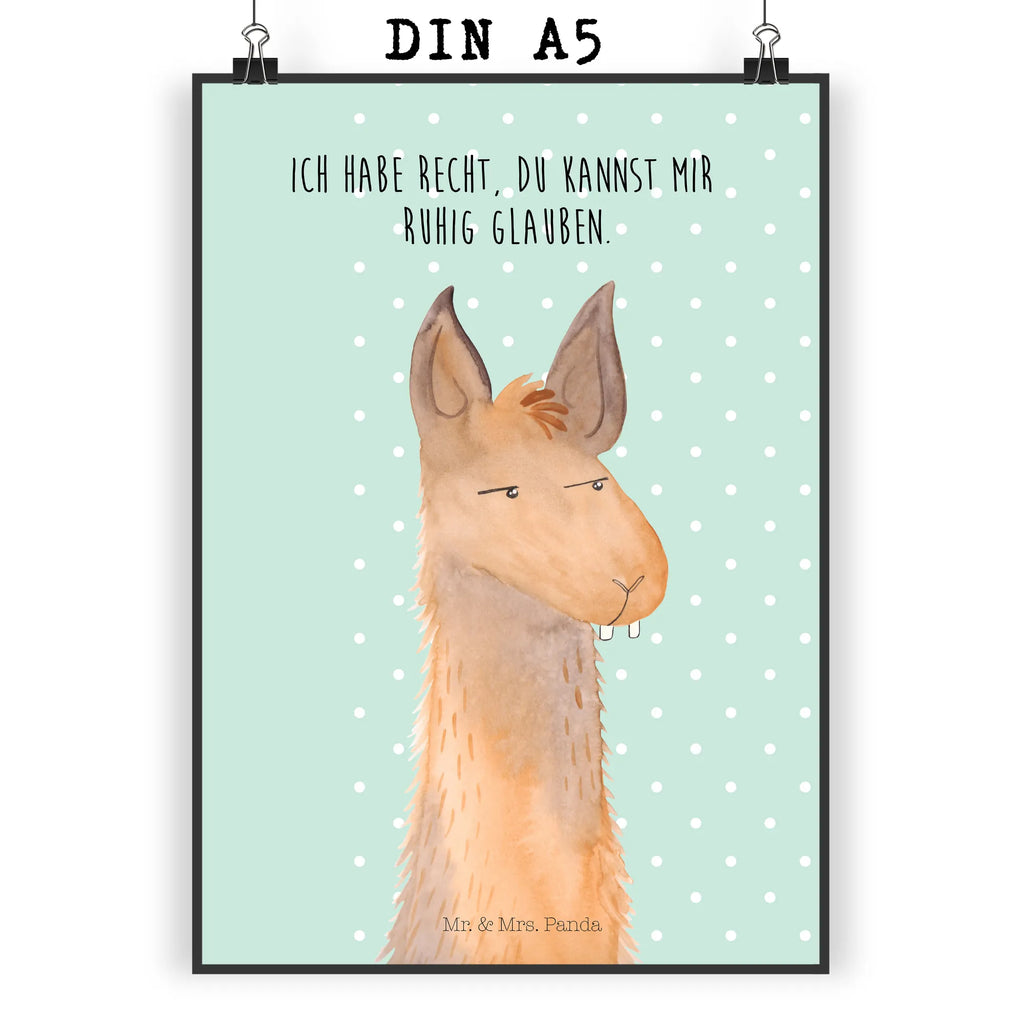 Poster llama head Annoyed Deko Bild, grafikposter, Kunstdruck, drucke, Wandposter, Bild, kunst für die wand, Plakat, Wandbild, Wanddeko Bild, kunstdruck poster, Wandschmuck, Poster, Bild für Wand, Mr. & Mrs. Panda Poster, Designposter, Posterdruck, kunstposter, wandkunst, Wanddekoration, wanddruck, wanddeko, Lama, Alpaka, Recht haben, Chefin, Chef, Büro, Partnerin, Genervt sein, Büroalltag, Beste Freundin, Lamas, Azubi, Freundin